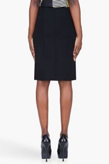 Marni Black Wool Pleat Front Skirt for women