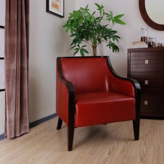 Davenport Red Leather Arm Chair