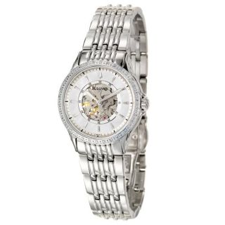 Bulova Womens BVA Series Stainless Steel Manual Diamond Watch