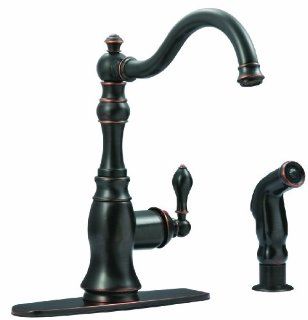 Design House 526889 Georgetown 1 Handle Kitchen Faucet with Sprayer