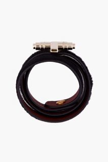 Givenchy Black Calf hair Obsedia Wrap Bracelet for women