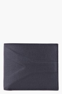 Yves Saint Laurent Black Scaled Leather Wallet for men