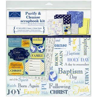 Purify & Cleanse Baptism Scrapbook Page Kit 12X12 