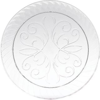 Unique Fluted 7 inch Clear Plastic Plates