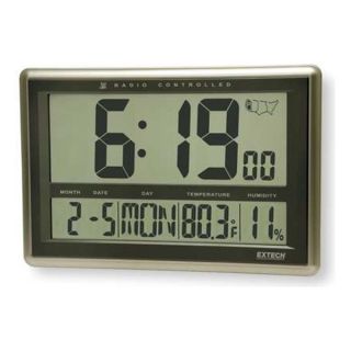 Extech CTH10 Clock Digital Hygrometer, 23 to 122 F