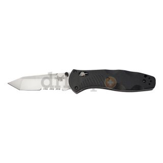 Benchmade 583S Folding Knife, Serrated, Tanto, Blk, 3 5/8