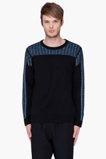 Alexander Wang Black Reversible Fairisle Alpaca Sweater for men