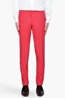 Jonathan Saunders Strawberry Red Wool Francis Trousers for men