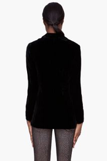 Diane Von Furstenberg Black Silk Velvet Yvan Blazer for women