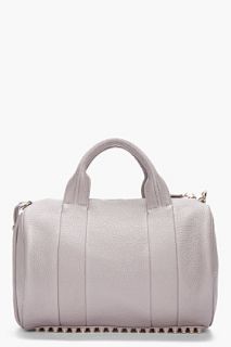 Alexander Wang Light Grey Leather Rocco Studded Duffle Bag for women