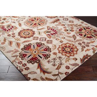 Hand tufted Whimsy Ivory Floral Wool Rug (8 x 11)