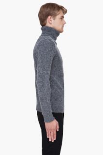 BLK DNM Grey Alpaca Knit Turtleneck for men