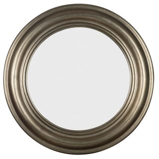 Pasco Round Antique Silver Wall Mirror