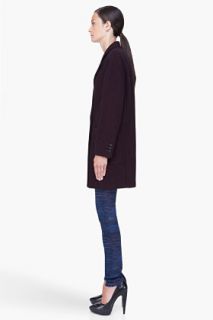 See by Chloé Dark Purple Wool Twill Coat for women