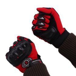 Motorcycle Red Protective Riding Gloves