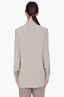 3.1 Phillip Lim Teal Silk Shadow Blouse for women