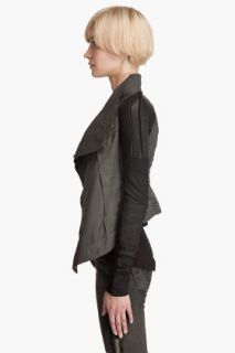 Rick Owens DRKSHDW Leather Sleeve Jacket for women