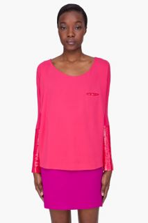 Thakoon Pink Patent Cuff Blouse for women