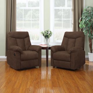 Wood Recliners Leather, Fabric and Microfiber