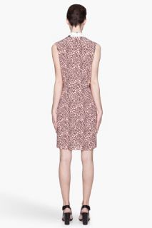 Marni Pink And Black Contrasting Collared Silk Dress for women