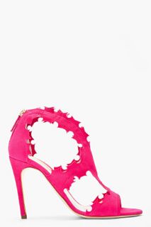 Rupert Sanderson Fuchsia Suede Floria Stilettos Heels for women