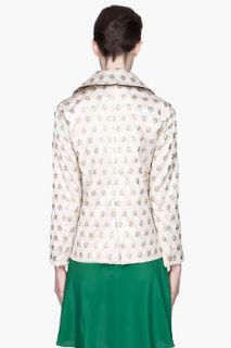 Marni Edition Gold Quilted Polka dot Lurex Jacket for women
