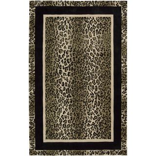 Hand carved Leopard Print Wool Rug (5 x 76)
