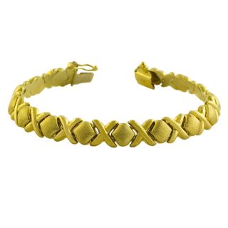 Fremada 14k Yellow Gold Polished/ Satin Hugs and Kisses Bracelet Today