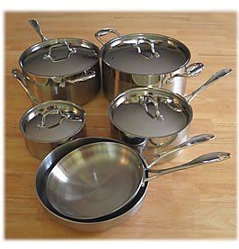Jiminox 10 Pcs Cookware Set   5 ply with 18/10 Stainless