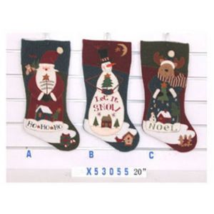 Prima Creations Inc X53055 20"Fleece Appl Stocking