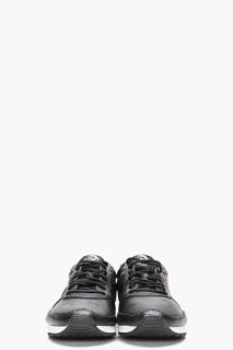 Diesel Black Snakeskin Pass On Sneakers for men