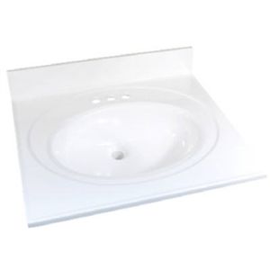 Foremost Groups Inc WS 2225 22" x 25" White Marble Vanity Top