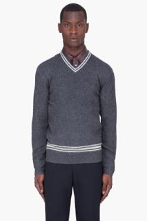 Marc By Marc Jacobs Dark Grey Silk Cashmere Sweater for men