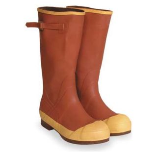 Approved Vendor 1FAW6 Knee Boots, Men, 14, Stl Toe, Brick/Crm, 1PR