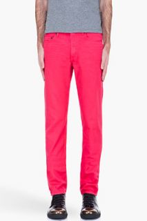 Marc By Marc Jacobs Pink Textured Cotton Jeans for men