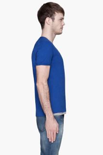 G Star Royal Blue Roy V neck T shirt for men