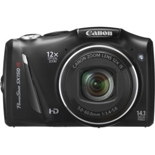 Canon PowerShot SX150 IS 14.1 Megapixel Compact Camera   Black