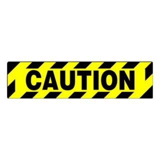 Accuform Signs PSD606 Caution Sign, 6 x 24In, BK/YEL, BLK, FL