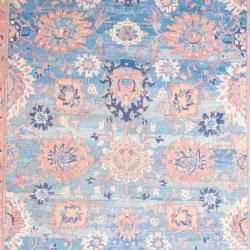 1950s Persian Hand knotted Vegetable Dye Mahal Light Blue/ Ivory Wool