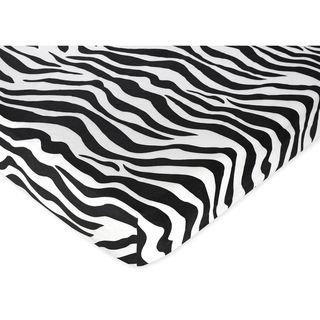 Sweet JoJo Designs Zebra Print Fitted Crib Sheet