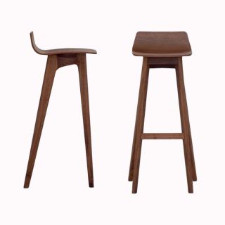 Vittoria Brown Leather Modern Counter Stool (Set of 2)