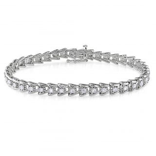 Silvertone Diamond Accent Rhodium plated Bangle Cuff Bracelet Today $
