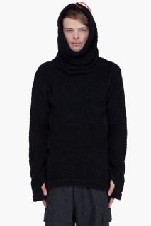 Y 3 Oversize Black Iplush Turtleneck for men