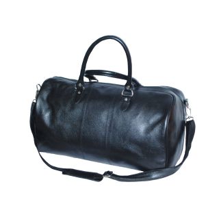 Grain Black Leather Drum Shape Travel Bag Today $128.99