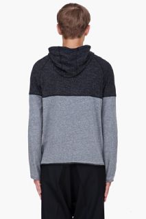 Yigal Azrouel Grey Combo Marled Pima Hoodie for men