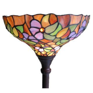 Tiffany style Multi flower Torchiere Lamp