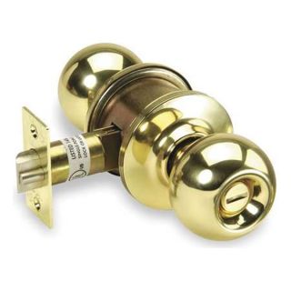 Yale CA4302 x 605 Knob Lockset, Light Duty, Privacy, Brass