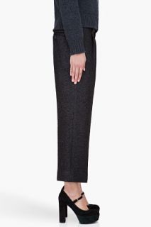 Marc Jacobs Black Lamé Cropped Ankle Trousers for women
