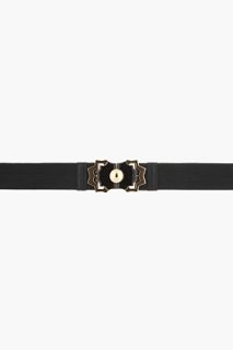 Marni Black & Gold Elasticized Starburst Belt for women