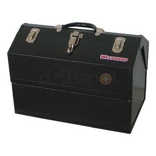 Westward 10J169 Portable Tool Box, 18 Wx10 Dx12 5/8 H, Blk